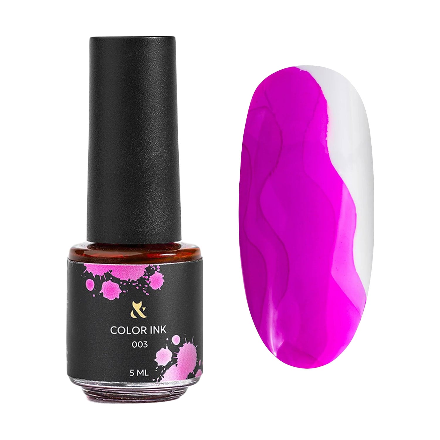 Чорнило для дизайну нігтів в акварельній техніці F.O.X Color Ink 003 Pink, 5 мл