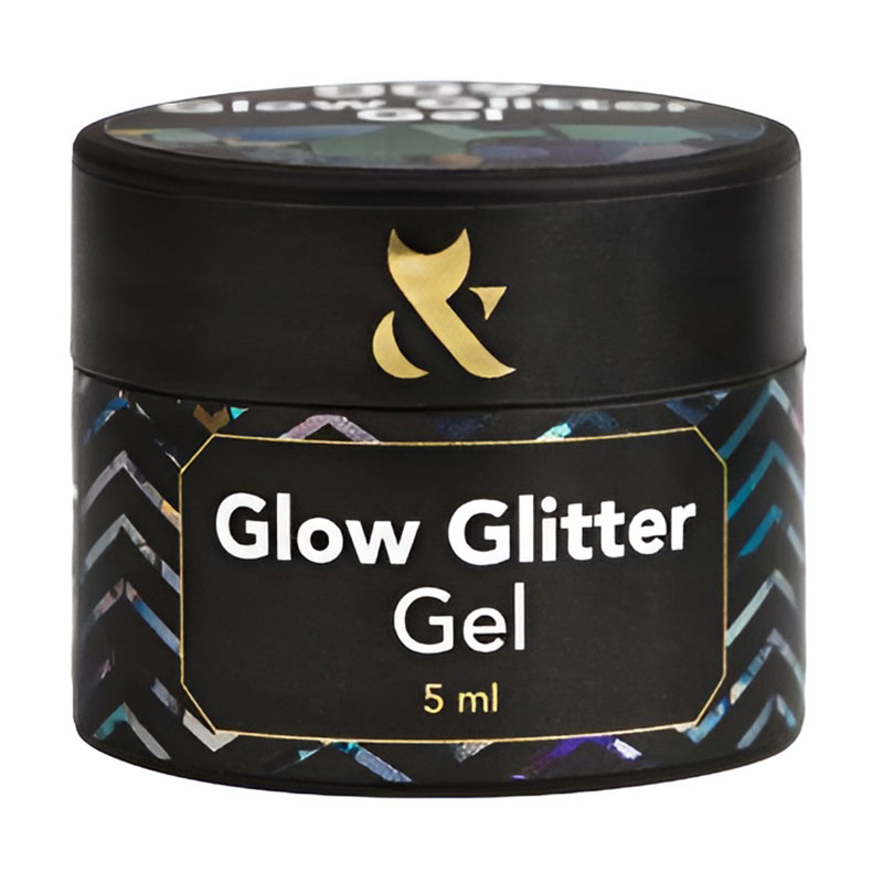 Глітер для дизайну нігтів F.O.X Glow Glitter Gel 009, 5 мл
