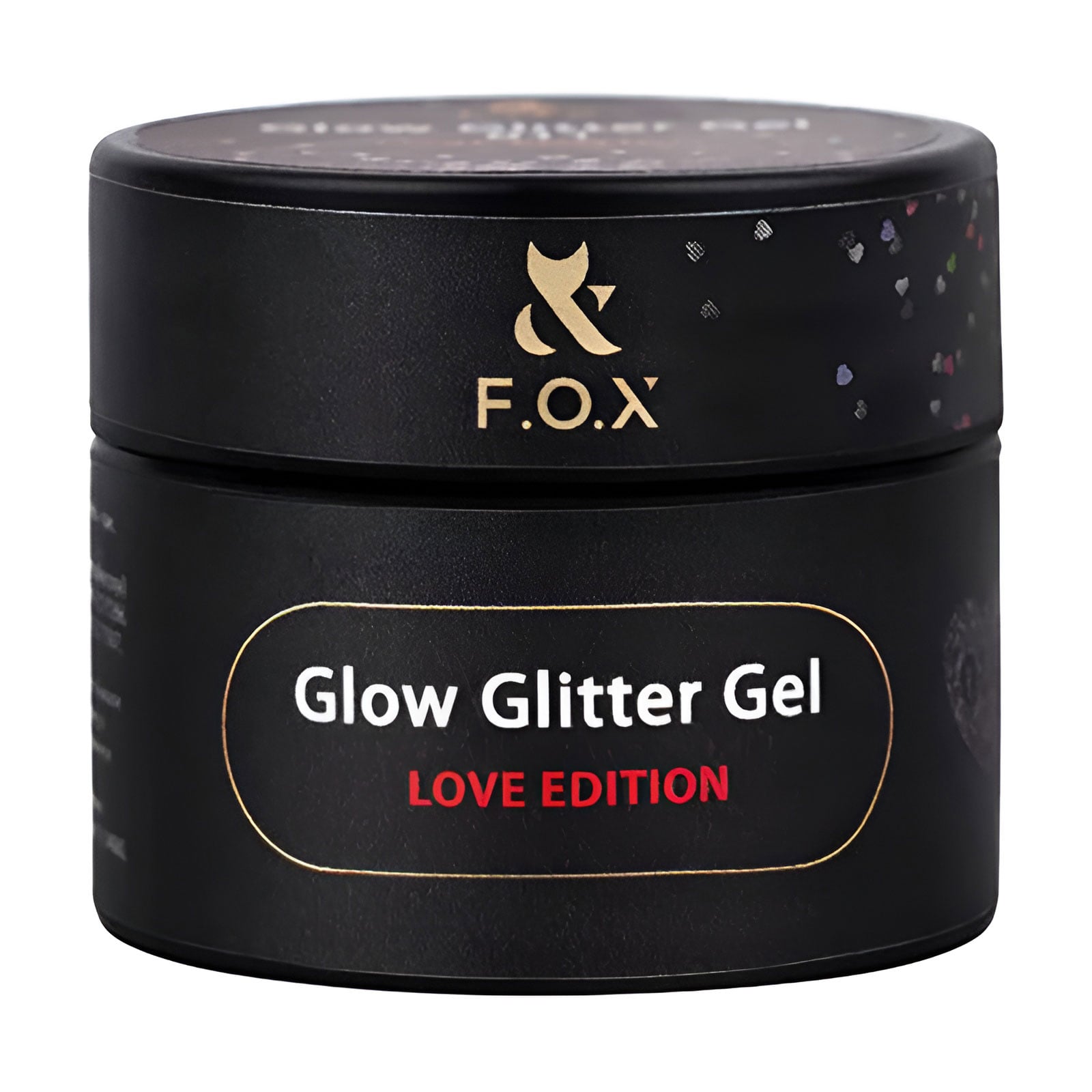 Глітер для дизайну нігтів F.O.X Glow Glitter Gel Love Edition 014, 5 мл